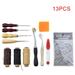 4/6/13/25pcs Leather Craft Bookbinding Kit Paper Creaser Waxed Thread Awl Binder Clips DIY Sewing Set