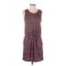 Lou & Grey Casual Dress Scoop Neck Sleeveless: Burgundy Dresses - Women's Size Small