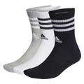 adidas Unisex Kinder Socken 3S C Spw Crw 3P, Medium Grey Heather/White/Black/White, IC1323, KXL