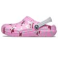 Crocs Classic Lined Kids Disco Dance Party Clog (208085) - Taffy Pink/Multi - J02