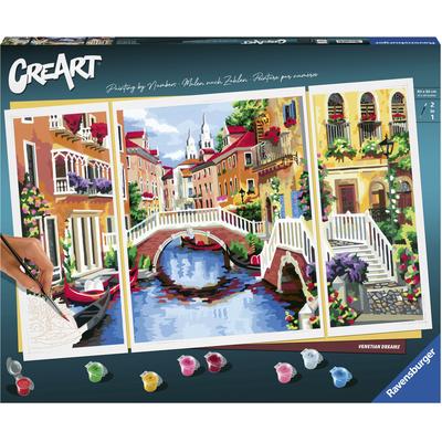 Malen nach Zahlen RAVENSBURGER "CreArt, Venetian Dreams" Malvorlagen bunt Kinder Made in Europe; FSC - schützt Wald weltweit