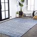 White 47 W in Area Rug - Highland Dunes Anite Runner Striped Power Loom Blue/Ivory Indoor/Outdoor Area Rug | Wayfair