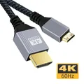 Mini câble HDMI-Compatible vers HDMI-Compatible 2.0 haute vitesse 4K 60Hz 1080P 3D pour