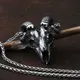 Collier Tête de Mouton Tête de Mort pour Homme Gothique Vintage Punk Modules en Acier