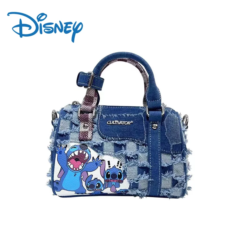 Disney-Sac à main Stitch pour femme, sac à main de dessin animé pour fille, sac à bandoulière, cadeau d'anniversaire, haute qualité, mode initiée