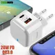 Chargeur USB 20W PD QC 3.0 pour iPhone 12 et iPad charge rapide prise ue US/UK prise murale Type