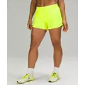 lululemon – Women's Hotty Hot High-Rise Lined Shorts – 4" – Color Yellow/Neon – Size 8