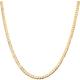 9ct Yellow Gold 20 Inch Solid Flat Curb Chain Necklace