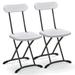 Costway 2 Pieces Outdoor Folding Chair Set with Sturdy Frame and Ergonomic Backrest-White