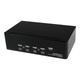 StarTech.com 4-Port Dual KVM Switch with Audio for DVI Computers - Built-in USB Hub (SV431DD2DUA) - KVM / audio / USB switch - 4 ports