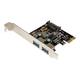 StarTech.com 2 Port PCI Express USB 3.0 Controller Card w/ SATA Power - USB adapter - PCIe - USB 3.0 x 2 - PEXUSB3S23 - USB adapter - PCIe - USB 3.0 x 2