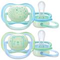 Philips Avent Soothers 0-6 Months Ultra Air Night Blue 2 Pack