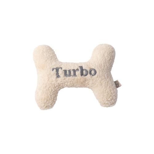 Personalisierter Hundeknochen Teddy I Beige (Farbe: Rose)
