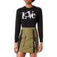 Love Moschino Womens Flared Skirt, Green, 44