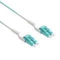 Cable Central LLC Fiber Optic Cable 10 Pack 1M (3.2 Feet) LC to LC Fiber Patch Cable Uniboot LC/UPC-LC/UPC OM4 Multimode Duplex OFNR Aqua Fiber Optic Patch Cable With Optical Fiber Cable