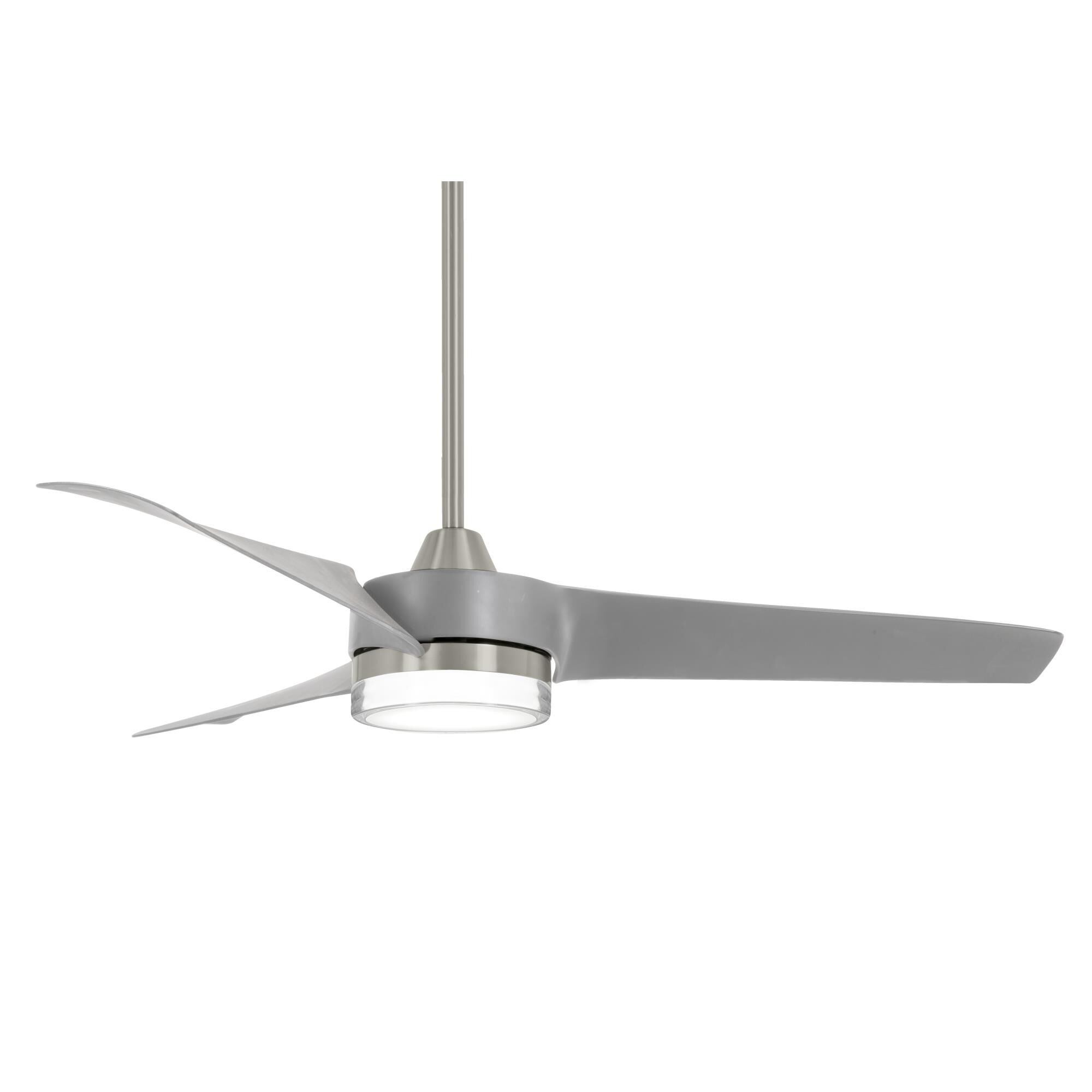 Minka Aire Veer 56 Inch Ceiling Fan with Light Kit - F692L-BN/SL