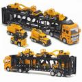 GYRATEDREAM Kids Toys Car Diecast Engineering Construction Transport Vehicles Truck Toys Set Metal Model Car Garbage Truck Tanker Truck Delivery Truck Dump Truck Digger Truck Mixer Truck for Boys