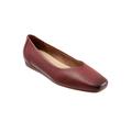 Extra Wide Width Women's Vellore Ballerina Flat by SoftWalk in Dark Red (Size 10 1/2 WW)