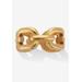 Women's Gold Ion-Plated Stainless Steel Chain Link Style Ring by PalmBeach Jewelry in Gold (Size 9)