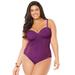 Plus Size Women's Crochet Underwire One Piece Swimsuit by Swimsuits For All in Spice (Size 4)