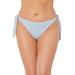 Plus Size Women's Elite Bikini Bottom by Swimsuits For All in Ribbed Light Blue (Size 14)