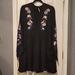 Free People Dresses | Free People Women's Size Small Mia Embroidered Black Floral Dress | Color: Black/Pink | Size: S
