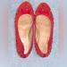 J. Crew Shoes | Orange Ballet Flats J. Crew Suede Studded Flats Size 9.5 | Color: Orange/Silver | Size: 9.5