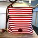 Dooney & Bourke Bags | Dooney & Bourke Nylon Striped Crossbody | Color: Red/White | Size: 12”X10”X3”