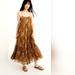 Madewell Dresses | Nwt Madewell Cami Tier Midi Dress In Metallic Classic Corsage Size 2 | Color: Brown/Green | Size: 2