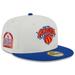 Men's New Era Cream/Blue York Knicks Retro City Conference Side Patch 59FIFTY Fitted Hat