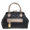 Marc Jacobs Black Quilted Leather Mini Stam Satchel, Black