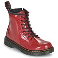 Dr Martens 1460 J girls's Children's Mid Boots in Red. Sizes available:3 kid,10 kid,11 kid,11.5 kid,12 kid,13 kid,1 kid,2.5 kid