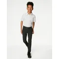 M&S Boys Super Skinny Longer Length School Trousers (2-18 Yrs) - 10-11XL - Charcoal, Charcoal,Black