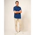 White Stuff Mens Pure Linen Shirt - Navy, Navy