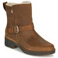 Timberland GRACEYN BIKER WP women's Mid Boots in Brown. Sizes available:4,5,6,7