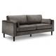 Julian Bowen Hayward Velvet Grand Sofa / Grey Velvet / 3 Seater