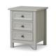 Julian Bowen Maine 3 Drawer Bedside Cabinet / Dove Grey / Bedside 3 Drawers