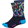 Defeet Aireator 6 inch Barnstormer Pixel Socks Navy