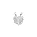 Mizpah Charm Necklace in 9ct White Gold