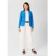 Hobbs Women's Blake Silk Linen Jacket - Azure Blue