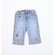 H&M Girls Blue Floral Denim Jeans Size 6-9 Months