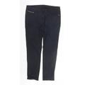 George Womens Blue Cotton Capri Trousers Size 14 L25 in Regular