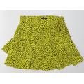 Topshop Womens Yellow Animal Print Polyester A-Line Skirt Size 10 Zip