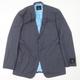 Marks and Spencer Mens Blue Check Polyester Jacket Suit Jacket Size 44