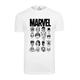 T-Shirt MERCHCODE "Herren Marvel Crew Tee" Gr. XS, weiß (white) Herren Shirts T-Shirts