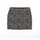 QED London Womens Brown Animal Print Mini Skirt Size 10