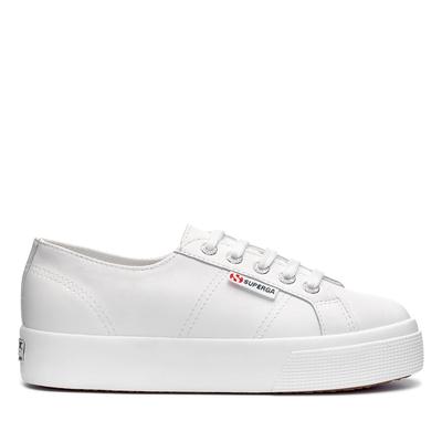 Superga 2730 Nappa Lea - Optical White Trainers
