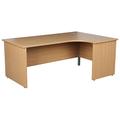 Home Office Desks - Karbon K2 Ergonomic Panel End Office Desks 1600W with Left Hand desk return in Oak - Delivery