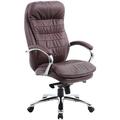 Executive Office Chair Leather Office Chair - Siena Leather in Brown - Delivered Flat Packed