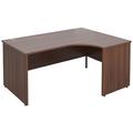 Office Desks - Walnut Panel End Ergonomic Desks - Malbec II